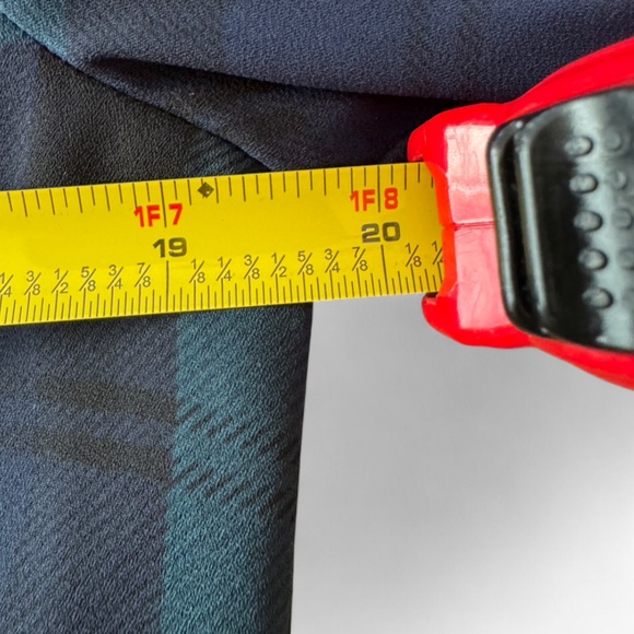 J. Crew Women’s  Plaid Blouse - Navy and Teal - Picture 6 of 7